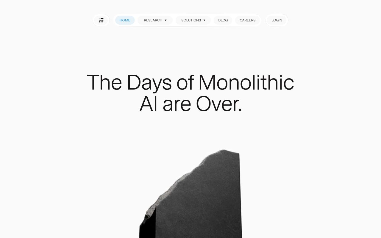 Screenshot of Adaption (adaptionlabs.ai) — Building the future of Adaptable Intelligence