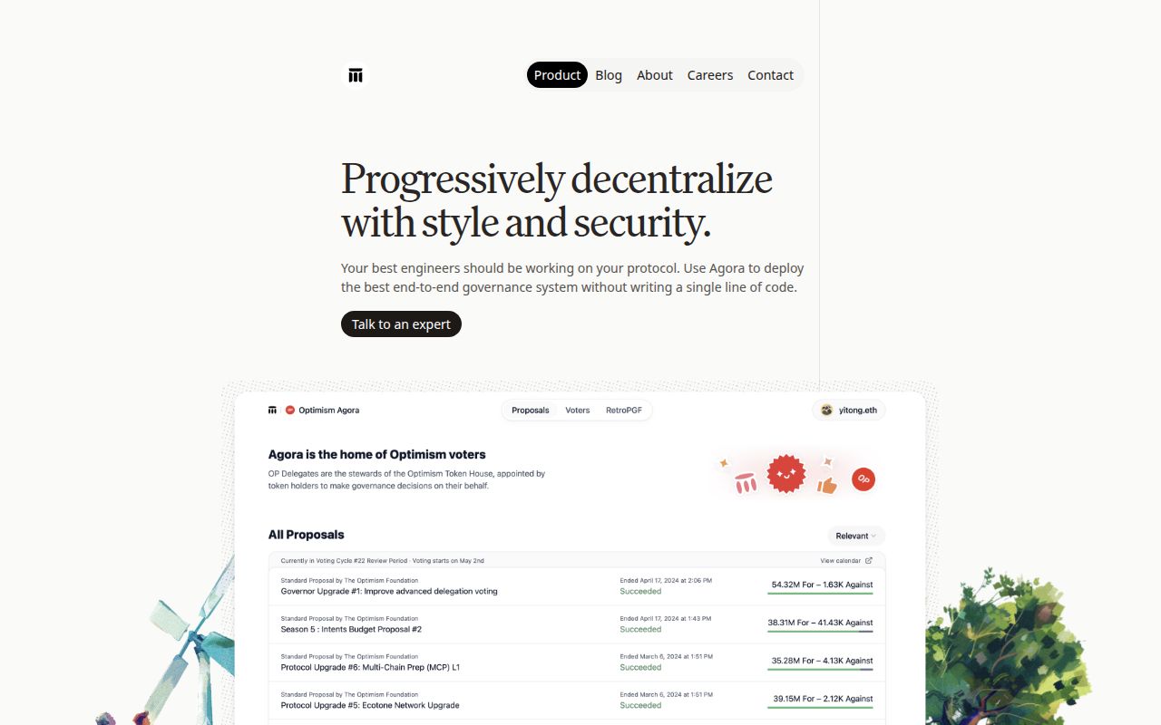 Screenshot of Agora (agora.xyz) — Agora