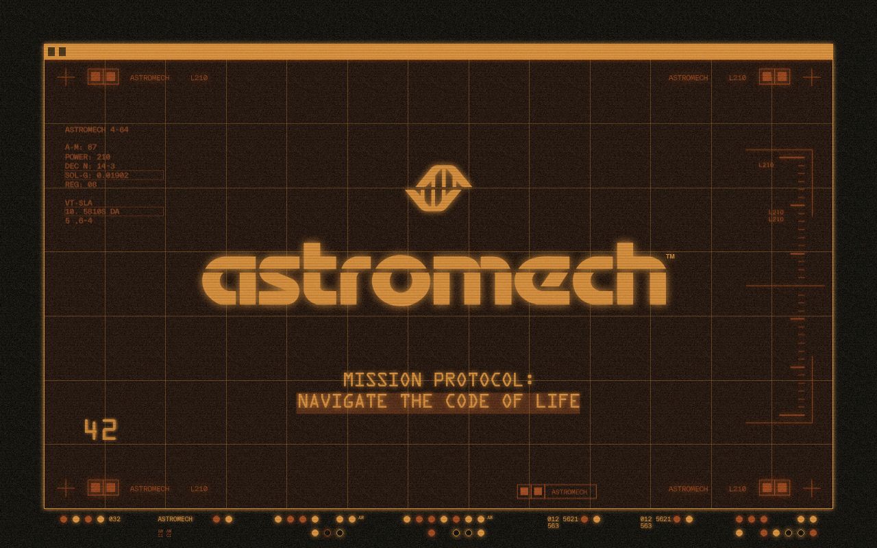 Screenshot of Astromech (astromech.com) — Navigating the code of life