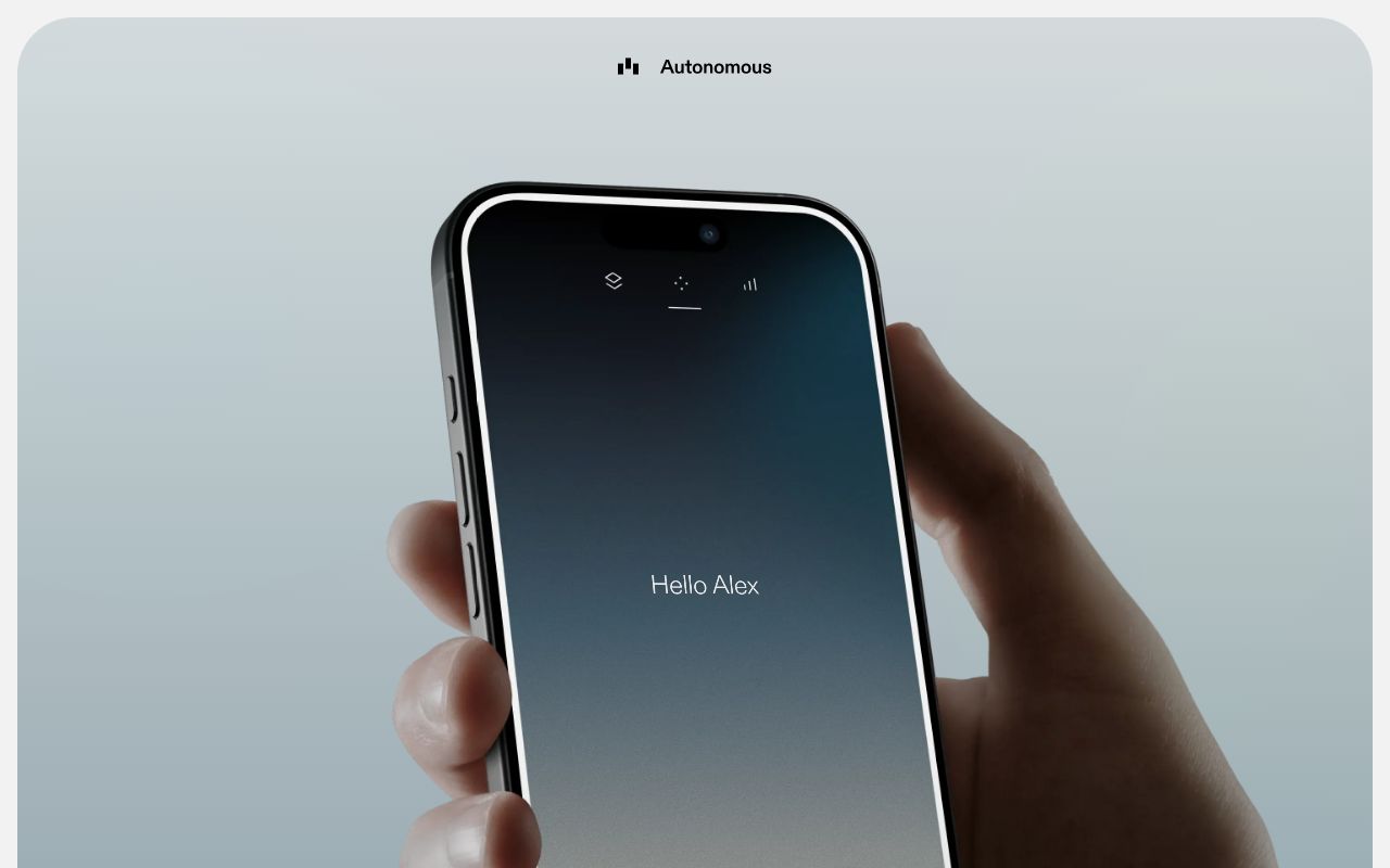 Screenshot of Autonomous (becomeautonomous.com) — AI-native wealth strategist