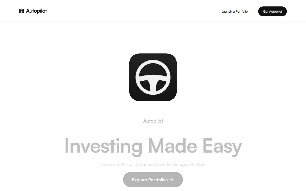 Screenshot of Autopilot (joinautopilot.com) — Invest alongside world-class investors