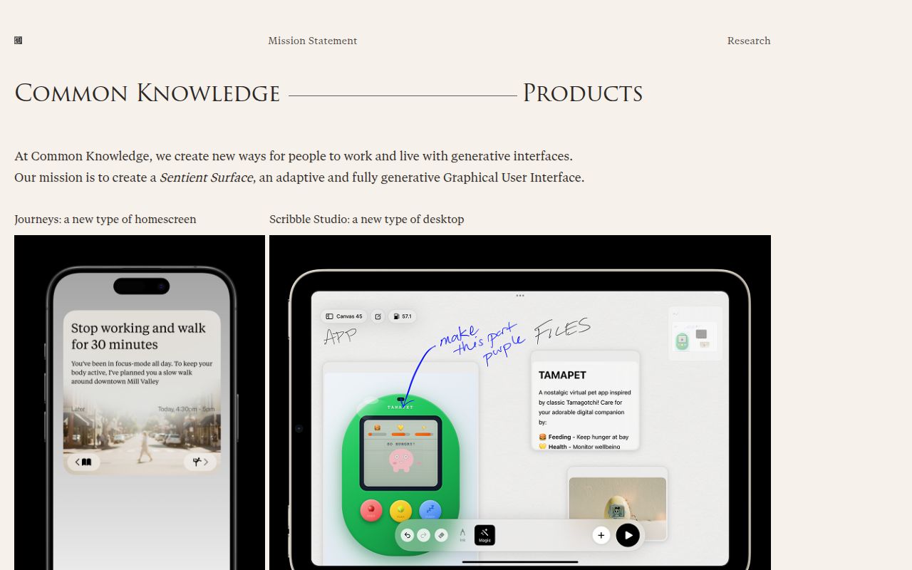 Screenshot of Common Knowledge (commonknowled.ge) — Reinventing the document for AI