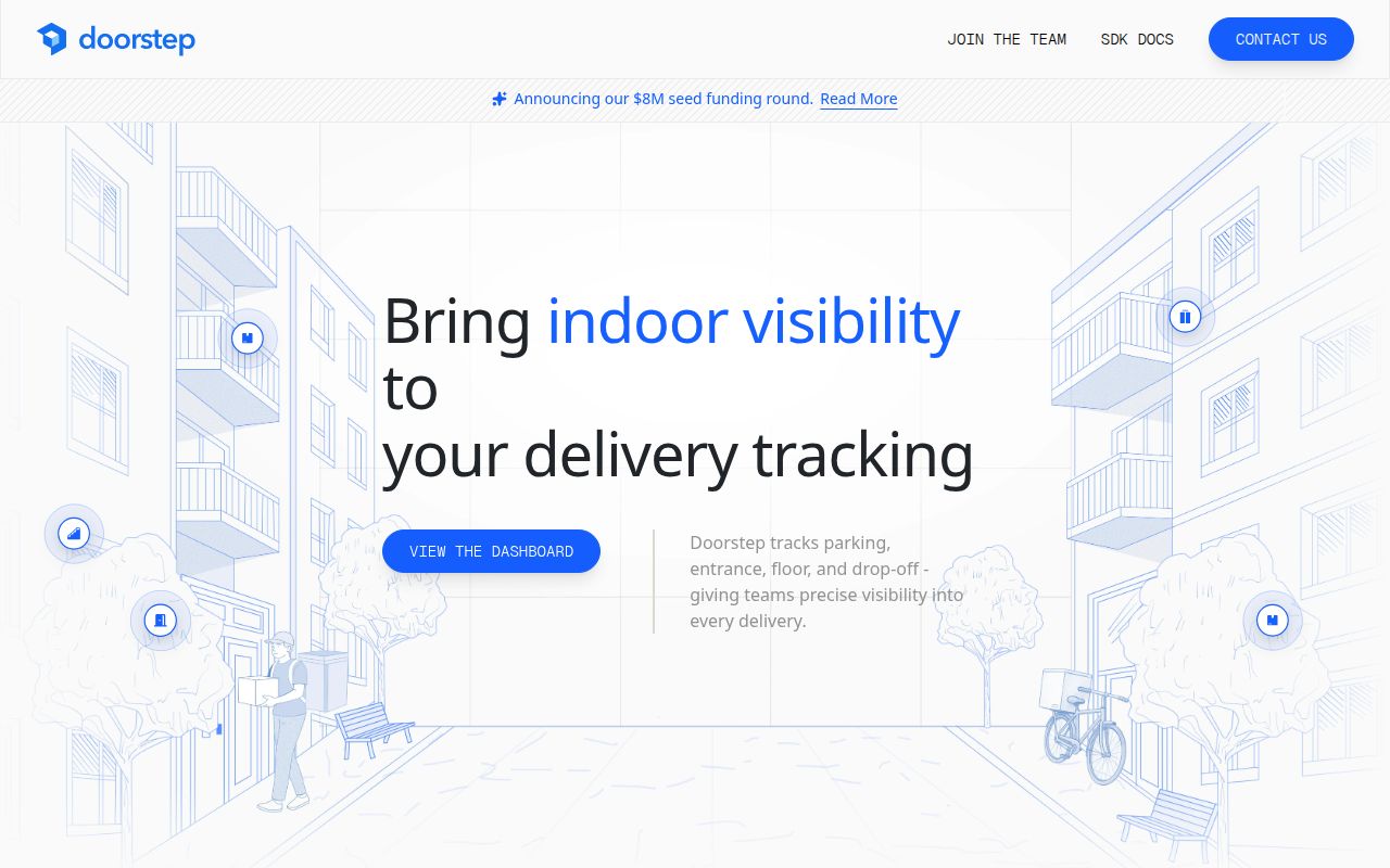 Screenshot of Doorstep (doorstep.ai) — Predictive delivery intelligence platform