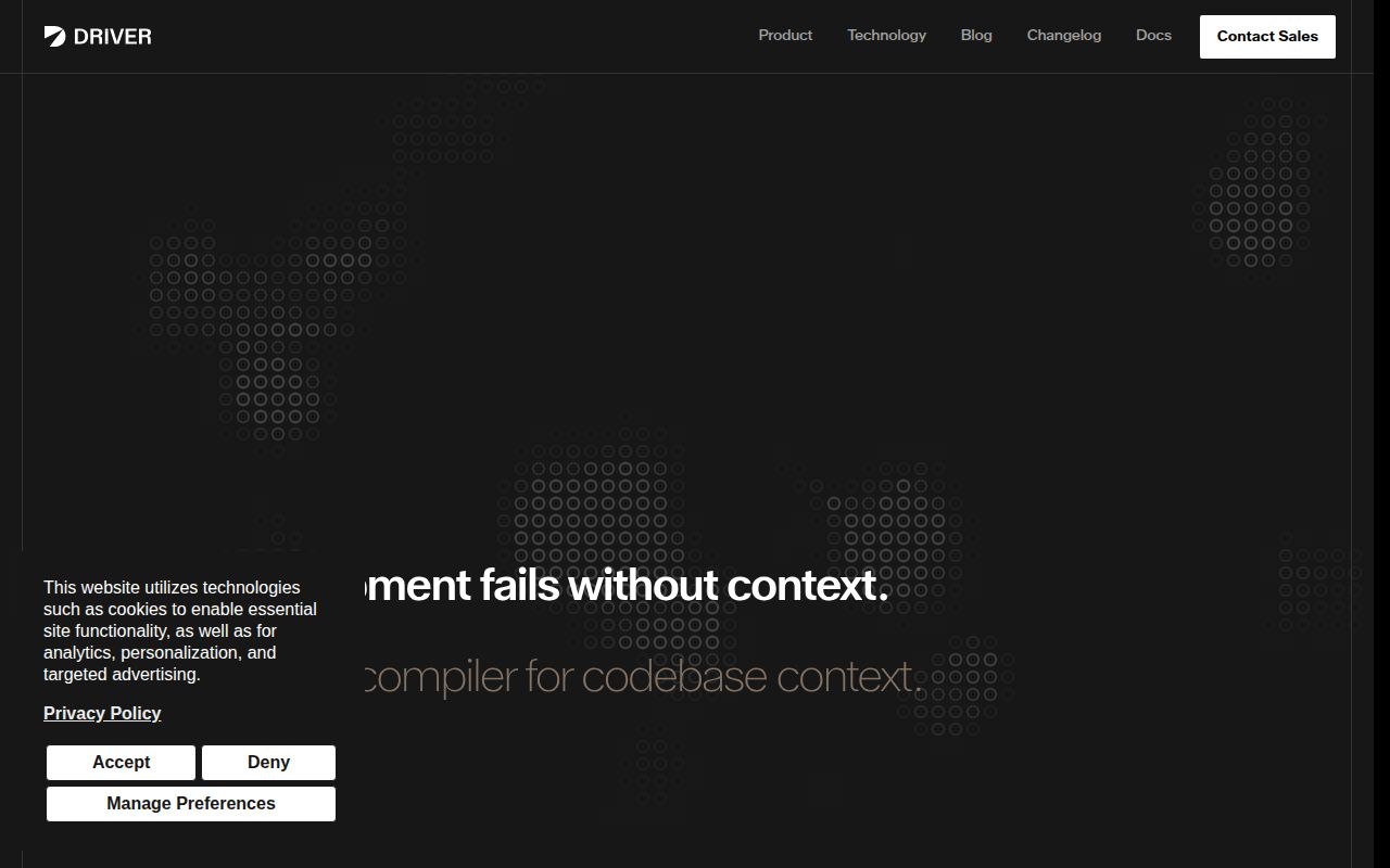 Screenshot of Driver (driver.ai) — Create high-quality technical documentation