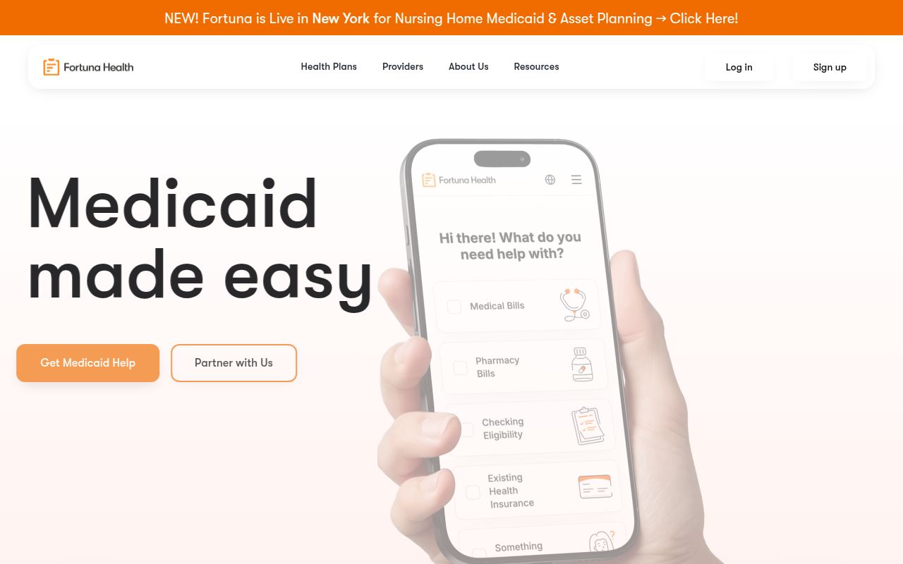 Screenshot of Fortuna Health (fortunahealth.com) — Fortuna Health