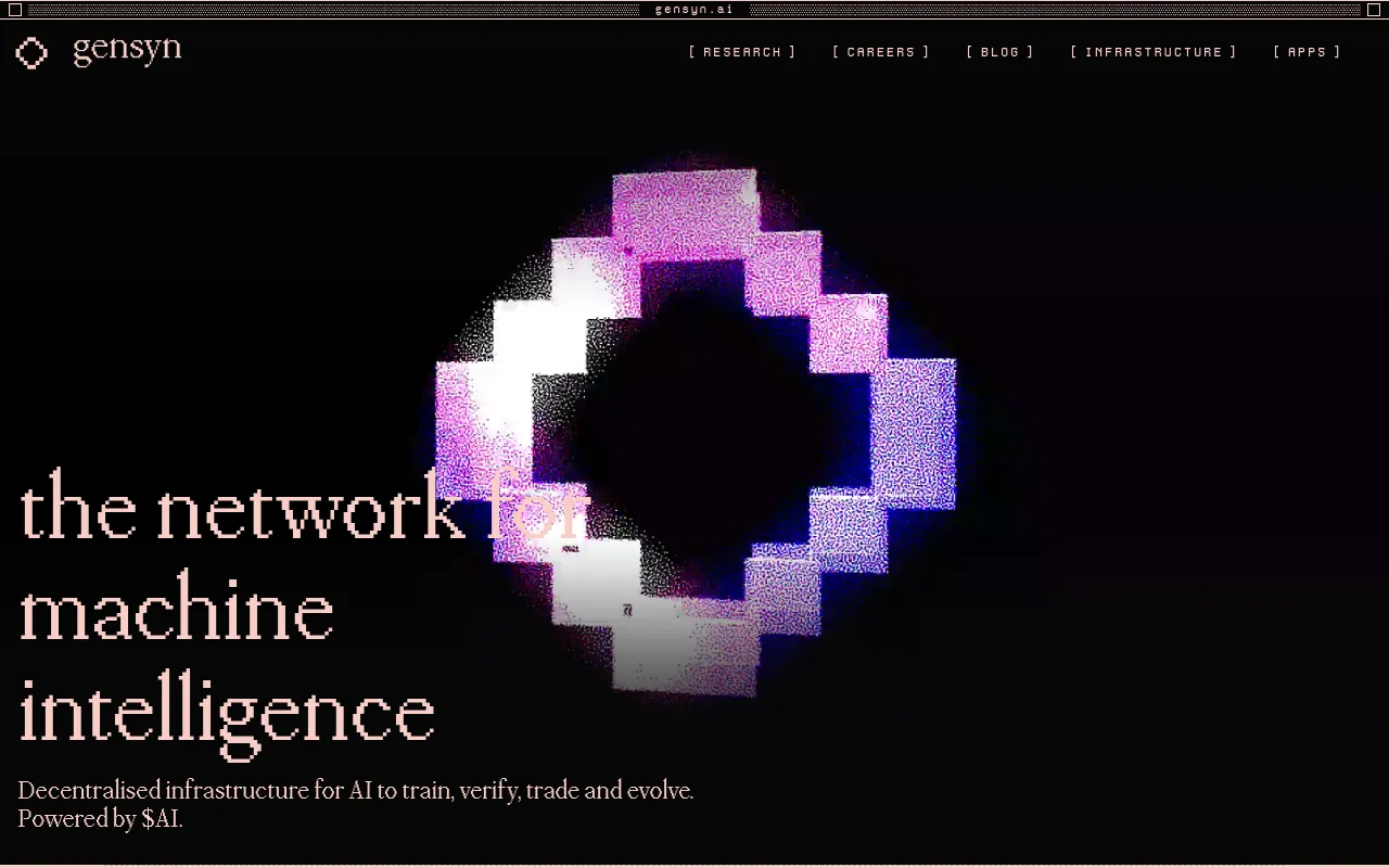 Screenshot of Gensyn (gensyn.ai) — The network for machine intelligence