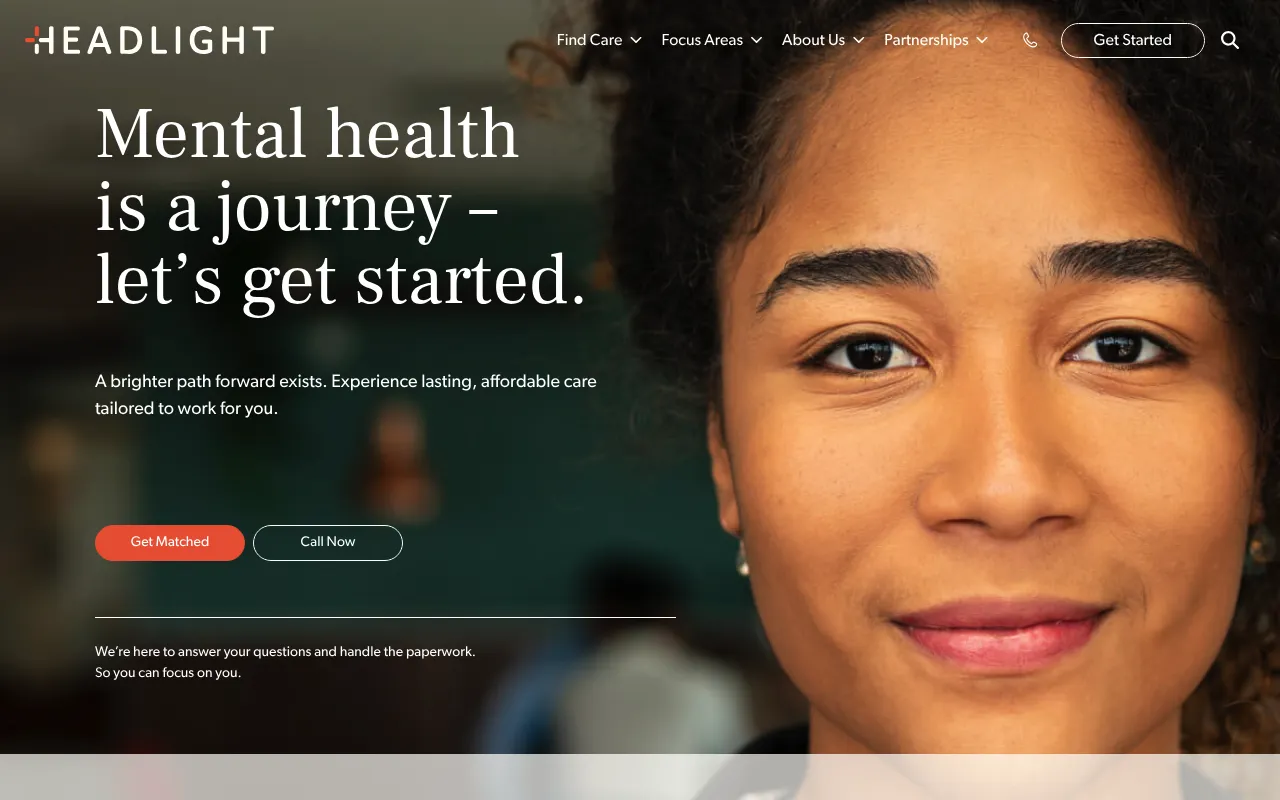 Screenshot of Headlight (headlight.health) — Headlight
