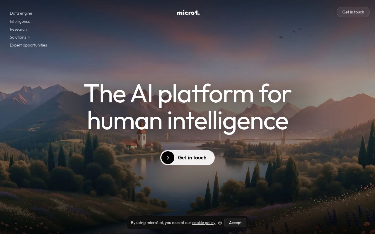 Screenshot of Micro1 (micro1.ai) — The AI platform for human intelligence