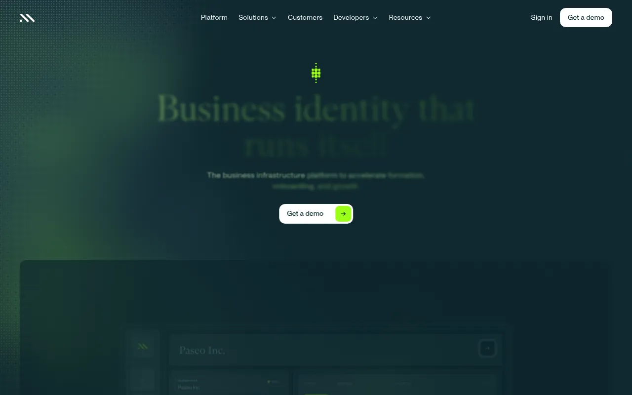 Screenshot of Middesk (middesk.com) — Middesk