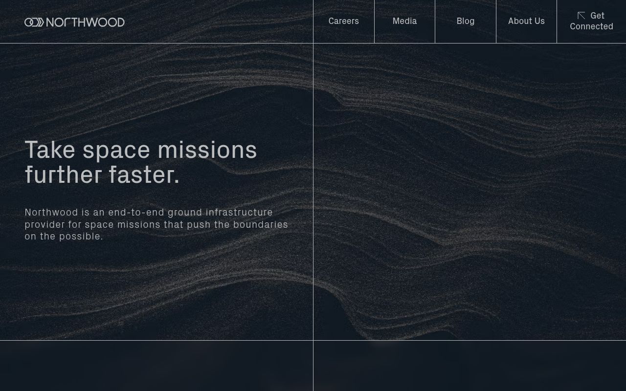 Screenshot of Northwood (northwoodspace.io) — A global, software-defined ground network