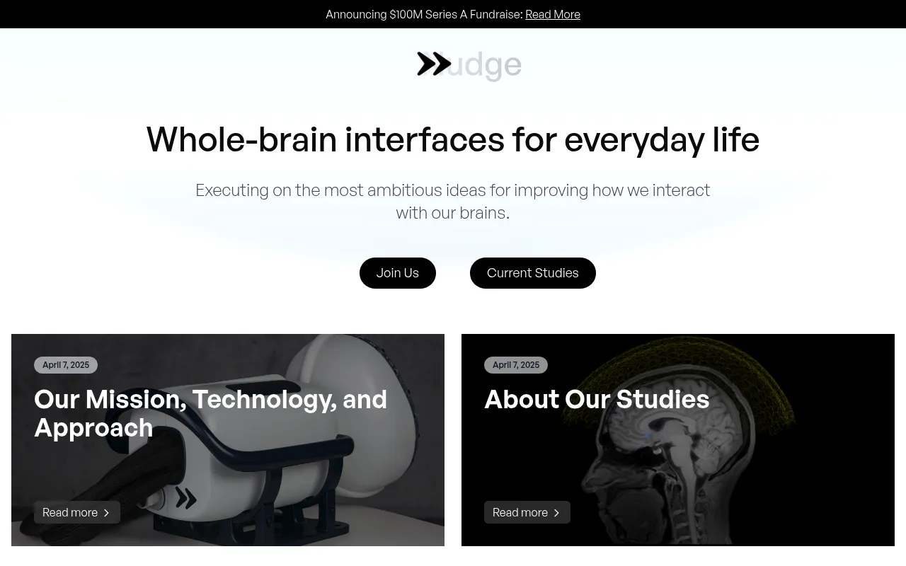 Screenshot of Nudge (nudge.com) — Whole-brain interfaces for everyday life