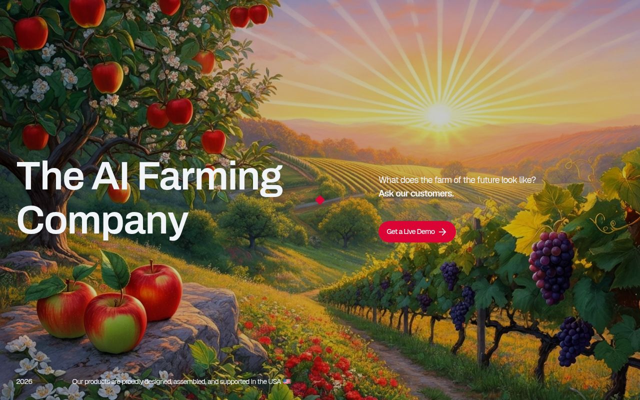 Screenshot of Orchard (orchard.ai) — The AI farming company