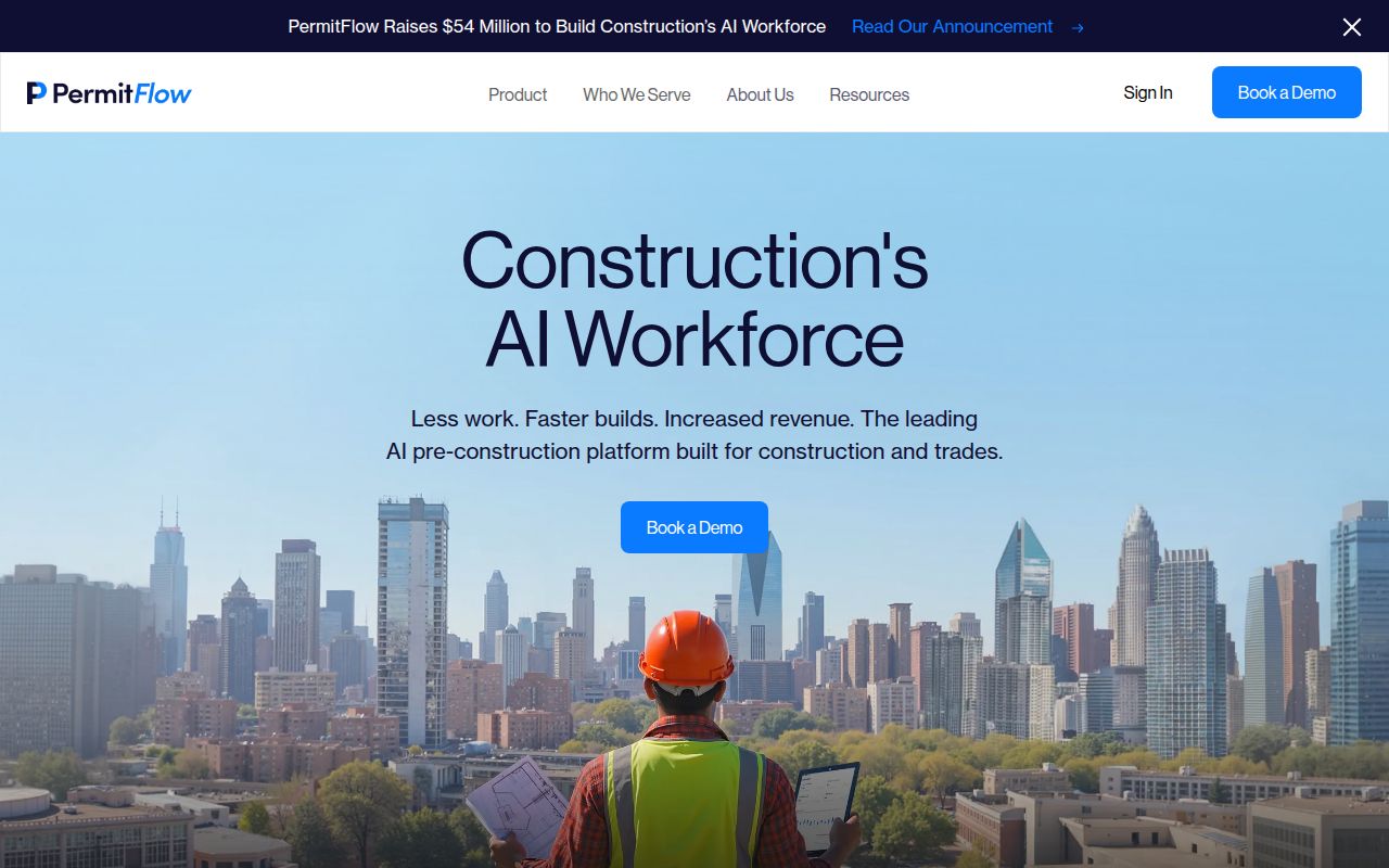 Screenshot of PermitFlow (permitflow.com) — PermitFlow