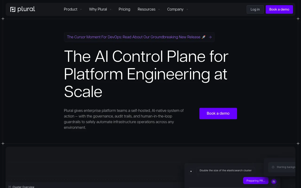 Screenshot of Plural (plural.sh) — Kubernetes made simple