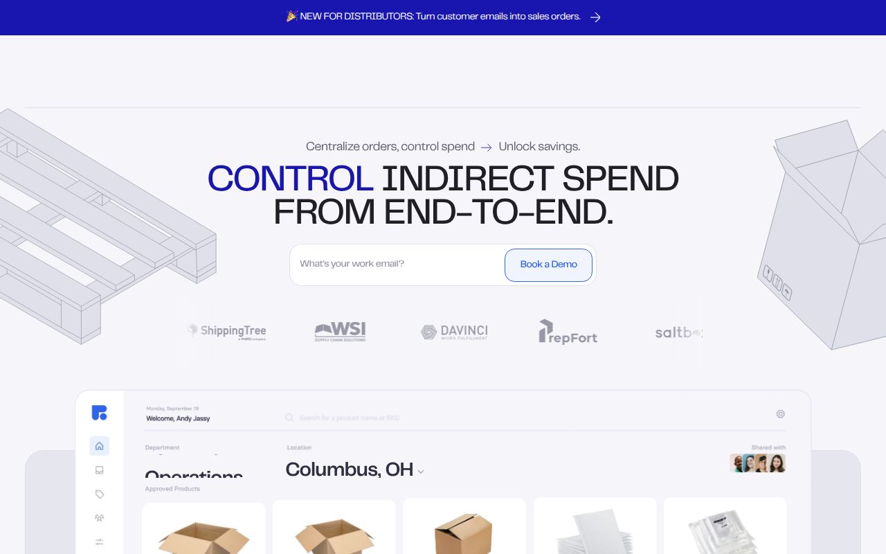 Screenshot of Response (tryresponse.com) — Centralize orders, control spend