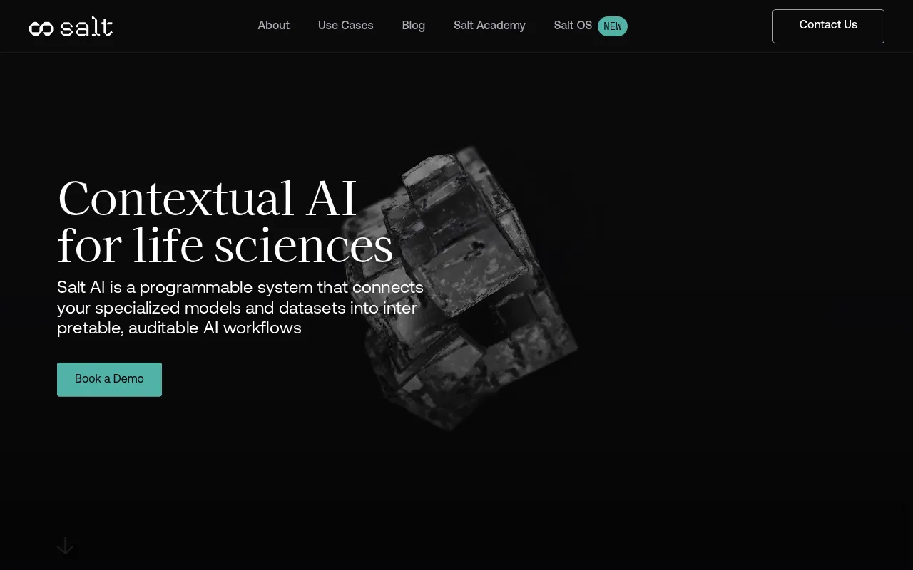 Screenshot of Salt (salt.ai) — AI for life sciences