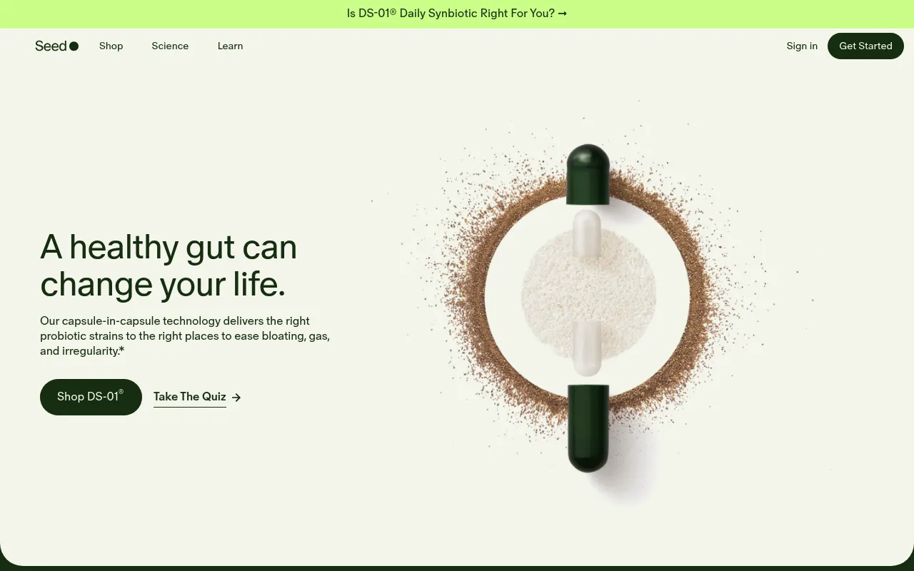 Screenshot of Seed (seed.com) — Seed