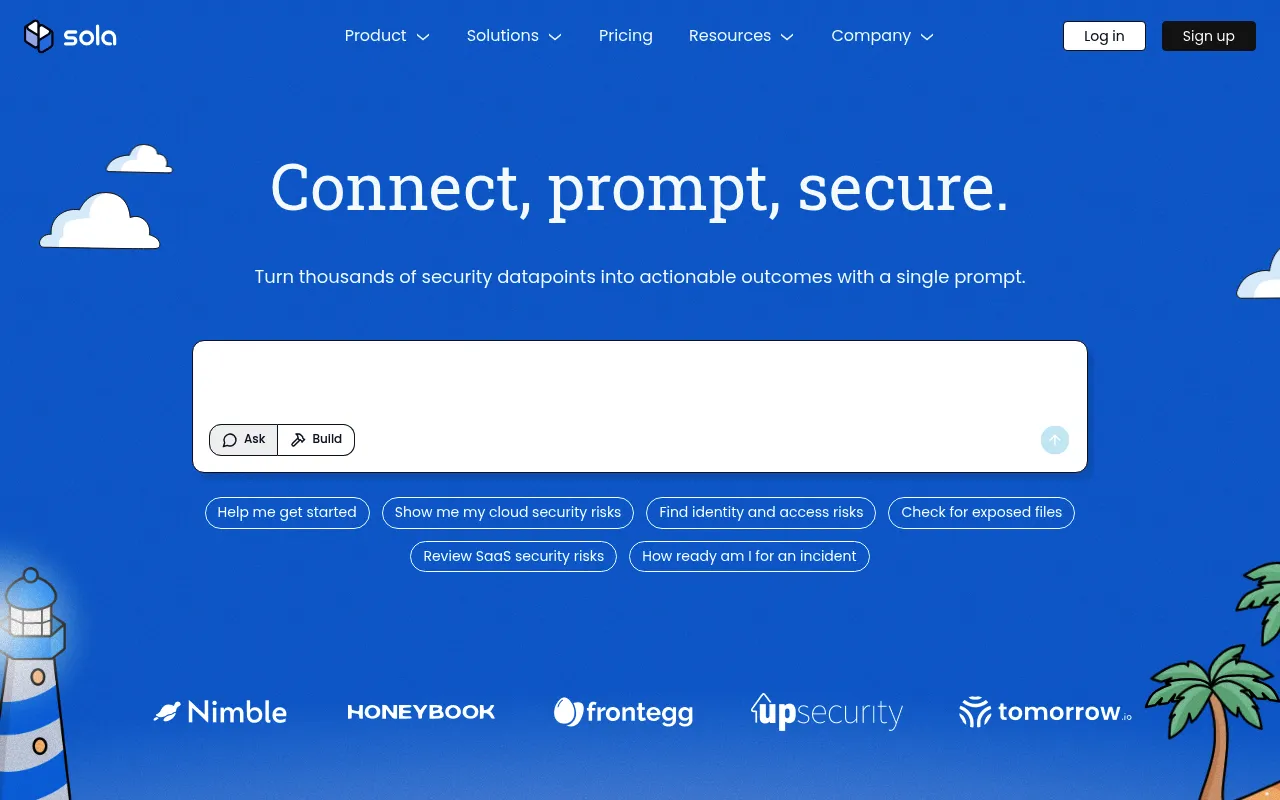Screenshot of Sola Security (sola.security) — The no-BS security app studio