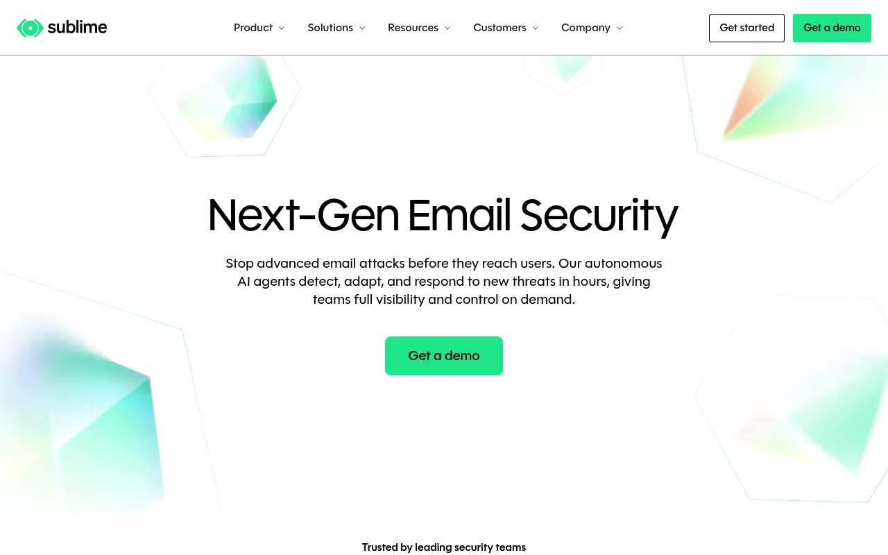Screenshot of Sublime Security (sublime.security) — AI-powered email security platform