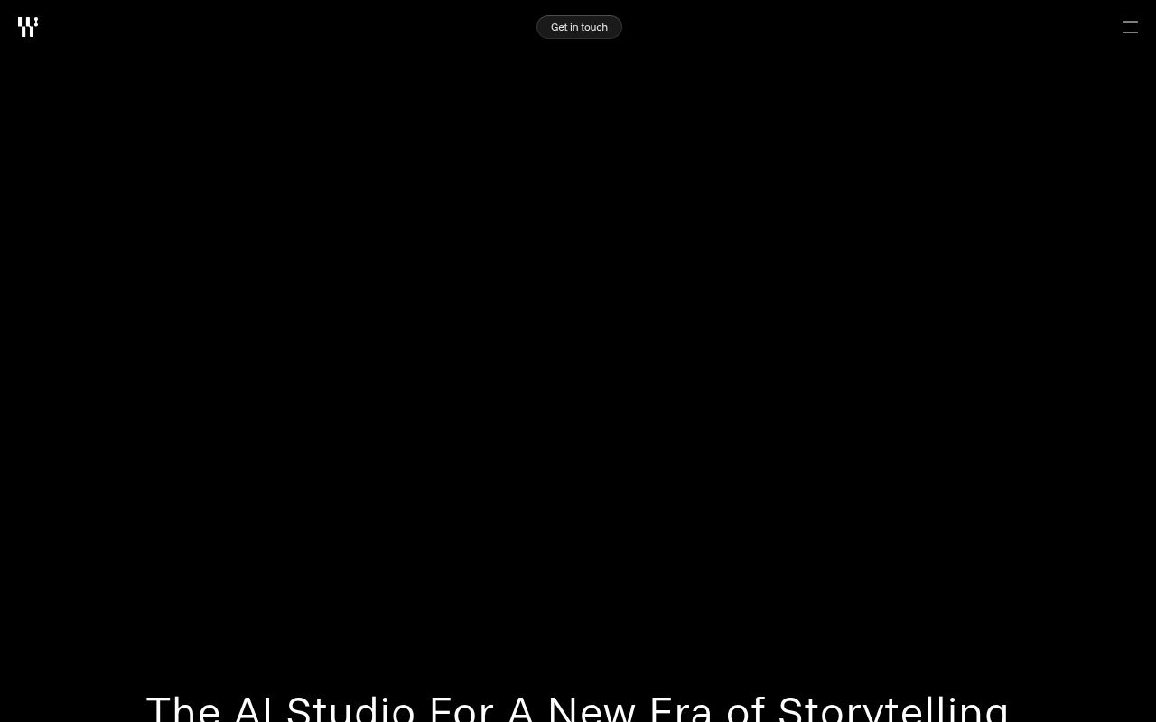 Screenshot of Wonder Studios (wonderstudios.com) — AI-native film studio
